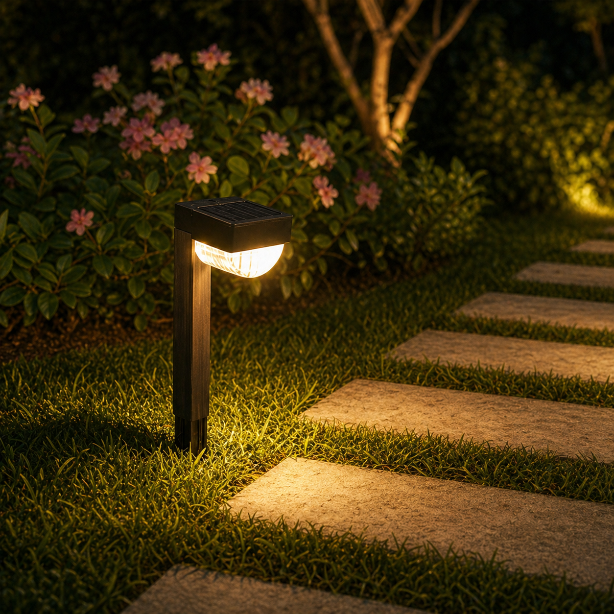 Set 12 lampi solare, lumina alb cald