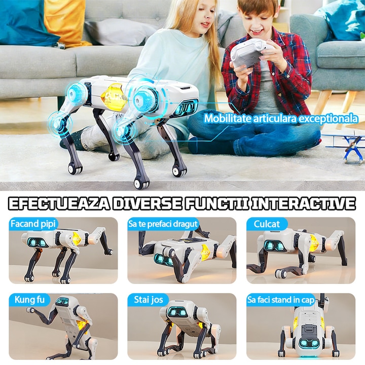 Jucarie interactiva Catel robot inteligent RC, control telecomanda