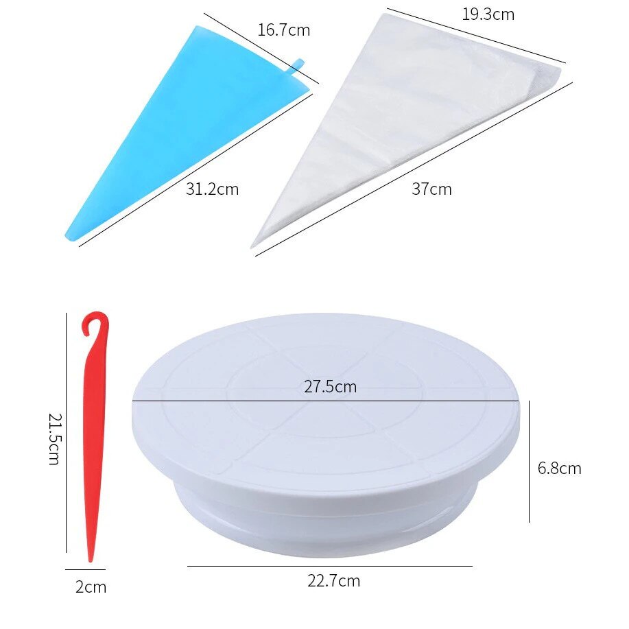 Set 66 de accesorii, ornamente pentru decorare torturi