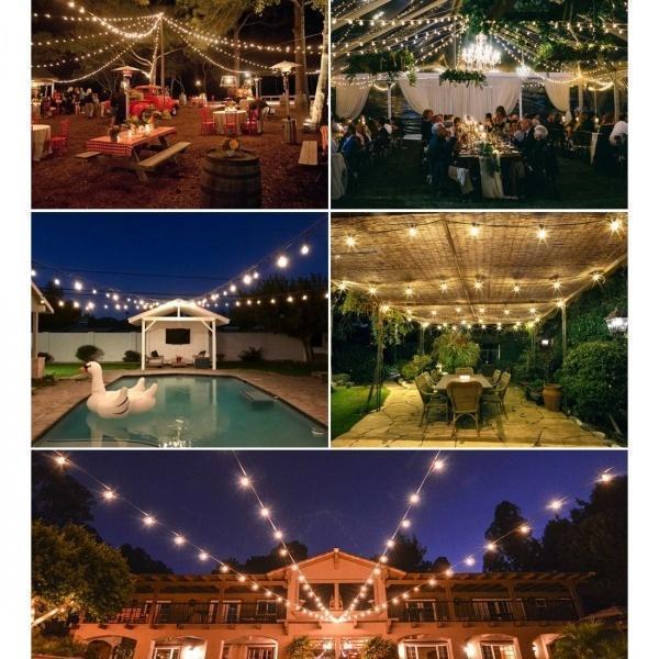 Ghirlanda solara 20 becuri x E27, 20 metri, becuri incluse