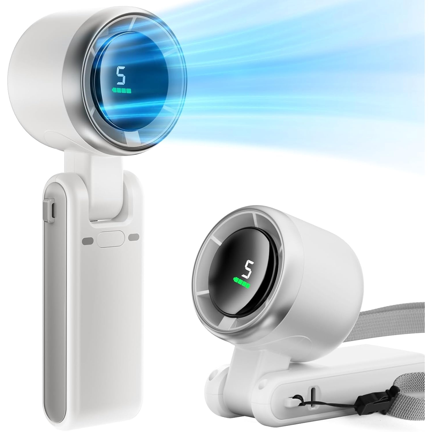 Ventilator portabil cu 5 viteze, 3600 mAh, 8 ore de racire