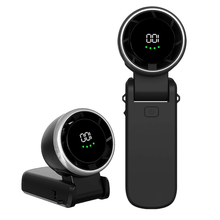 Ventilator portabil cu 5 viteze, 3600 mAh, 8 ore de racire