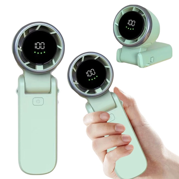 Ventilator portabil cu 5 viteze, 3600 mAh, 8 ore de racire
