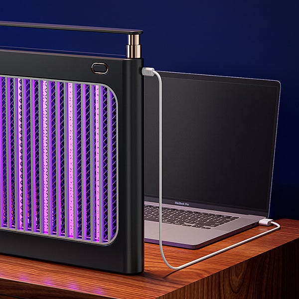 Lampa UV impotriva insectelor, incarcare USB C, baterie 4000 mAh