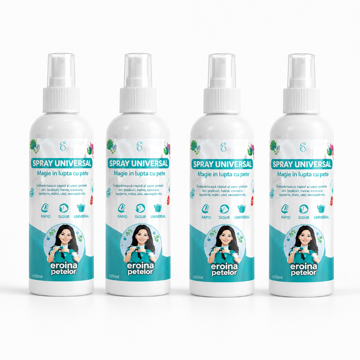 Set 4 x Spray Universal pentru pete 