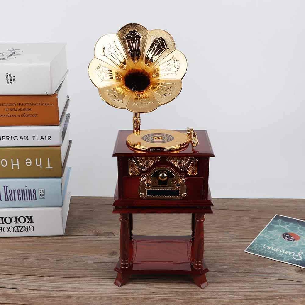 Boxa Vintage Fonograf, Bluetooth, USB/TF, Baterie 1200 MAh