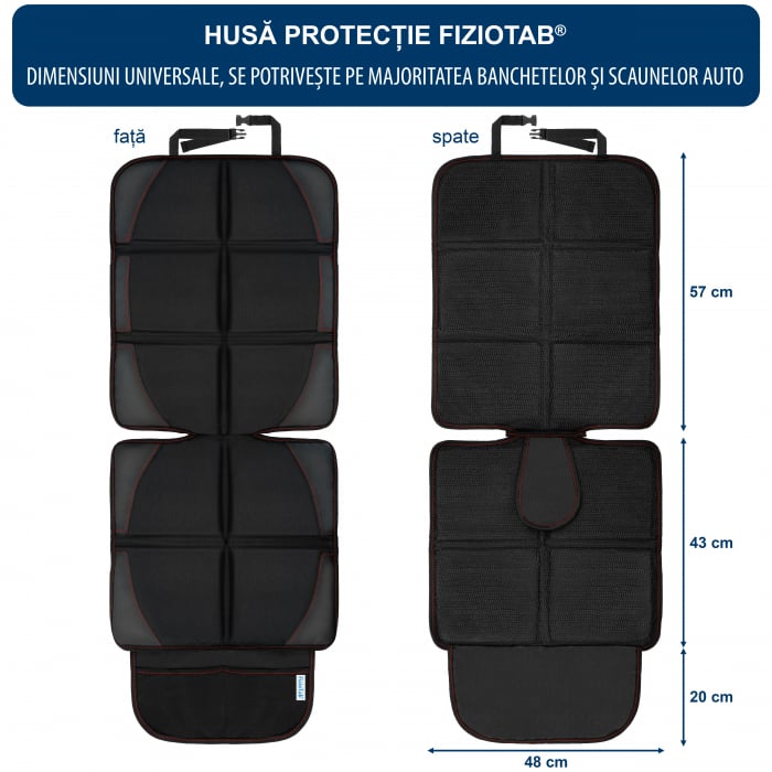 Husa impermeabila protectie bancheta auto, 2 buzunare