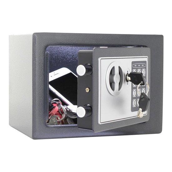 Seif electronic antiefractie, metalic, 2 chei
