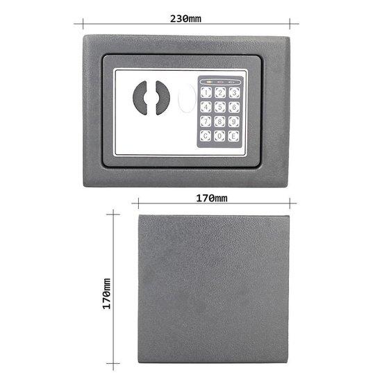 Seif electronic antiefractie, metalic, 2 chei