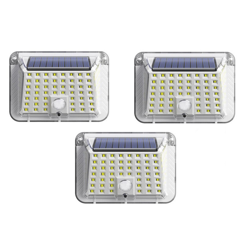 Set 3 x Lampa solara 90 LED Jortan, senzor de miscare
