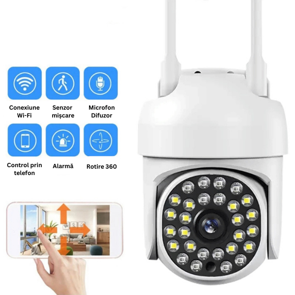 Set 4 x Camera de supraveghere Wi-Fi, Aplicatie LIVE