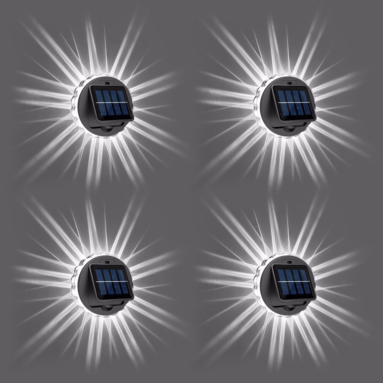 Set 4 lampi solare LED, senzor de lumina