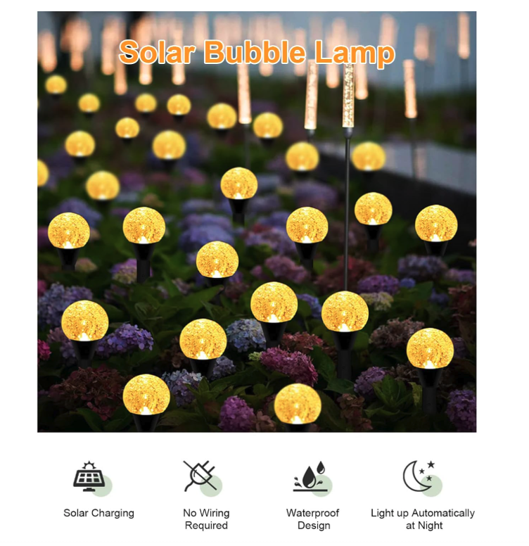 Lampa solara gradina 20 bulbi LED, Waterproof, Alb Cald