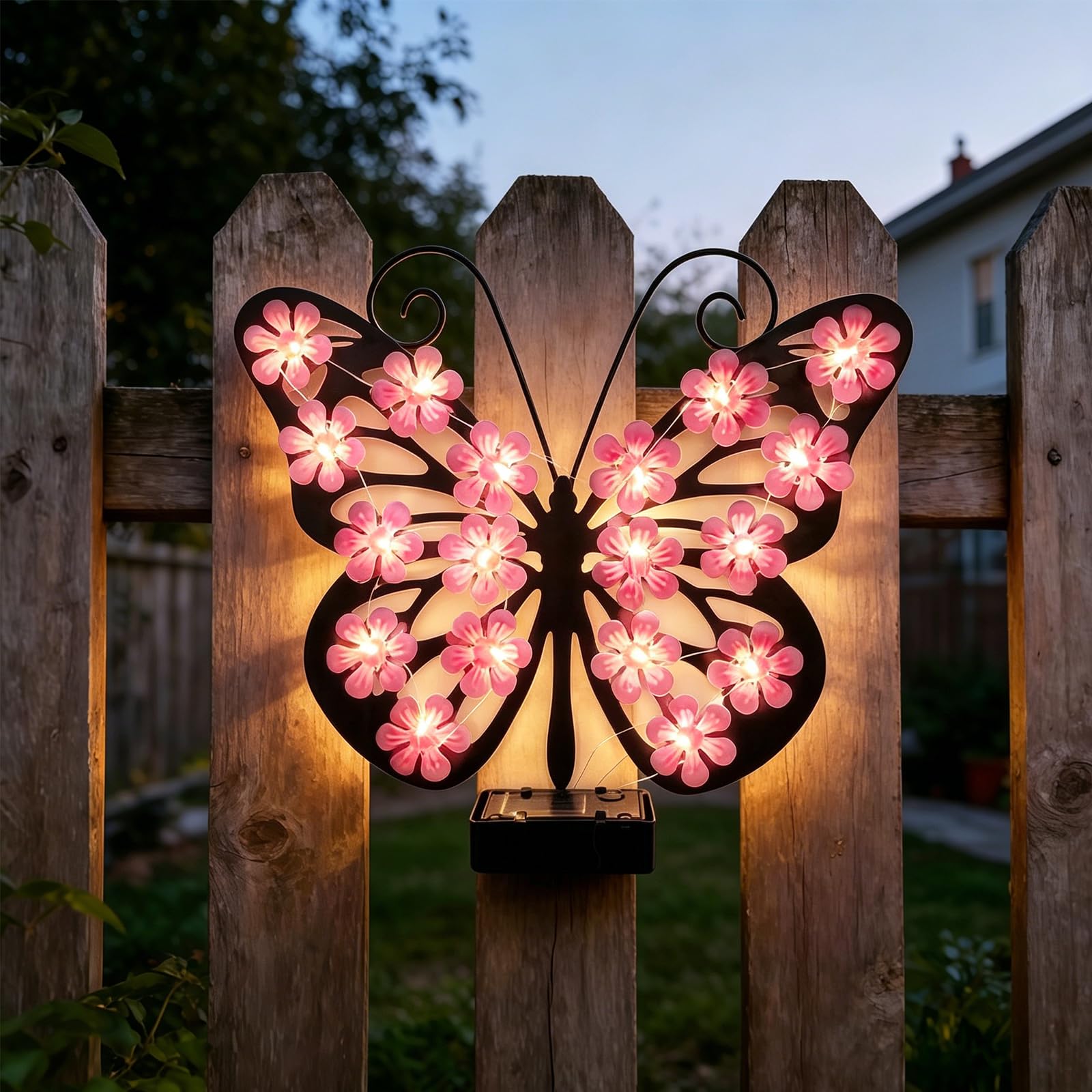 Lampa solara Butterfly, decoratiune metalica