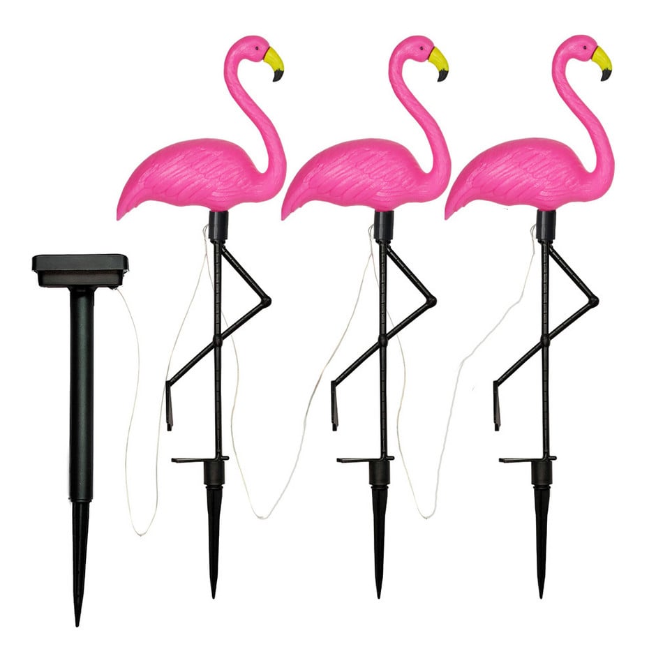 Set 3 x Lampa solara pentru gradina, Flamingo IP 44