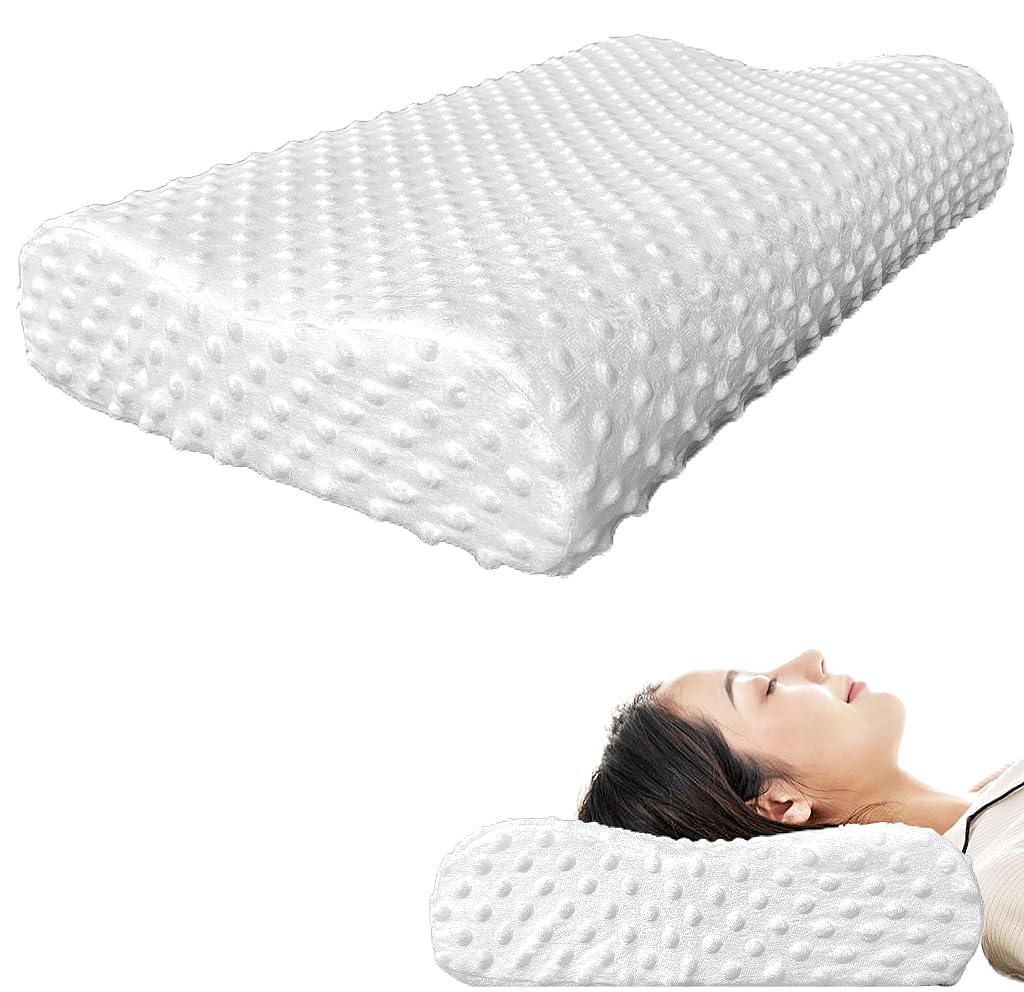 Perna cervicala ergonomica, invelis din bumbac