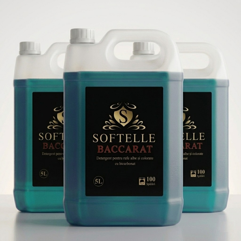 Set 3 x Detergent lichid Baccarat 5L, 100 de spalari, rufe albe si colorate
