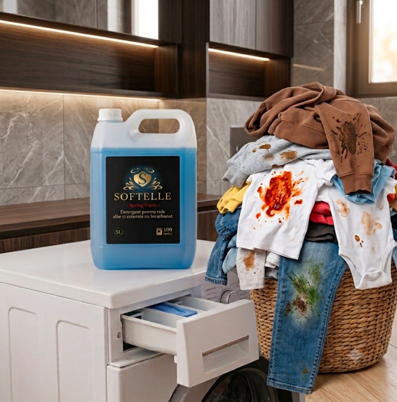Set 3 x Detergent lichid Spring Fresh 5L, 100 de spalari, rufe albe si colorate