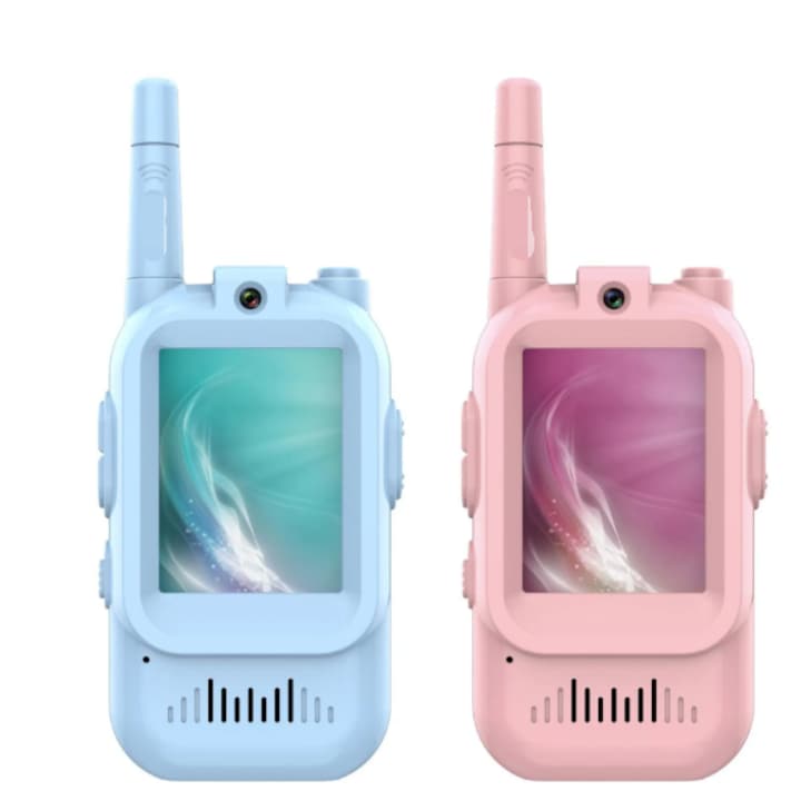 Set 2 x Walkie-Talkie video copii, reincarcabil, 4 moduri
