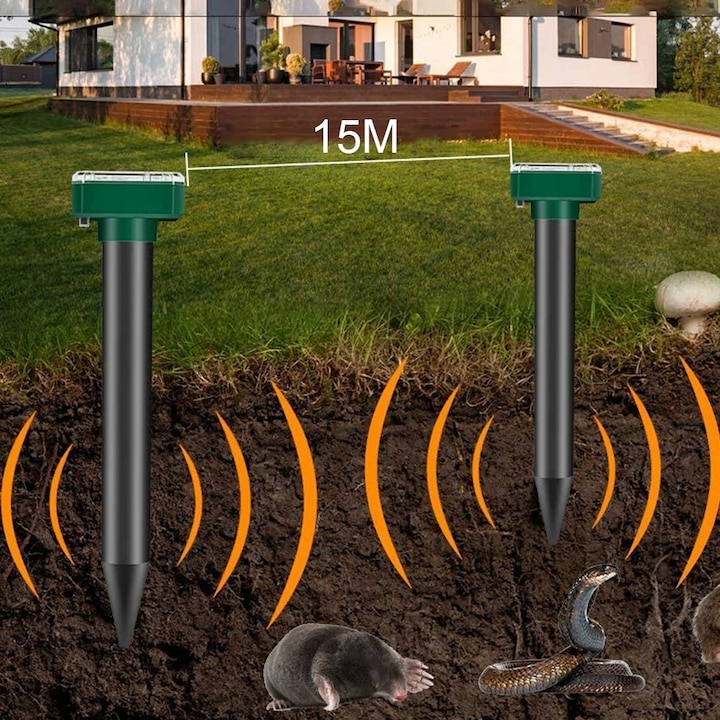 Set 4 x Aparat pentru alungat rozatoarele, efecte sonore si vibratii