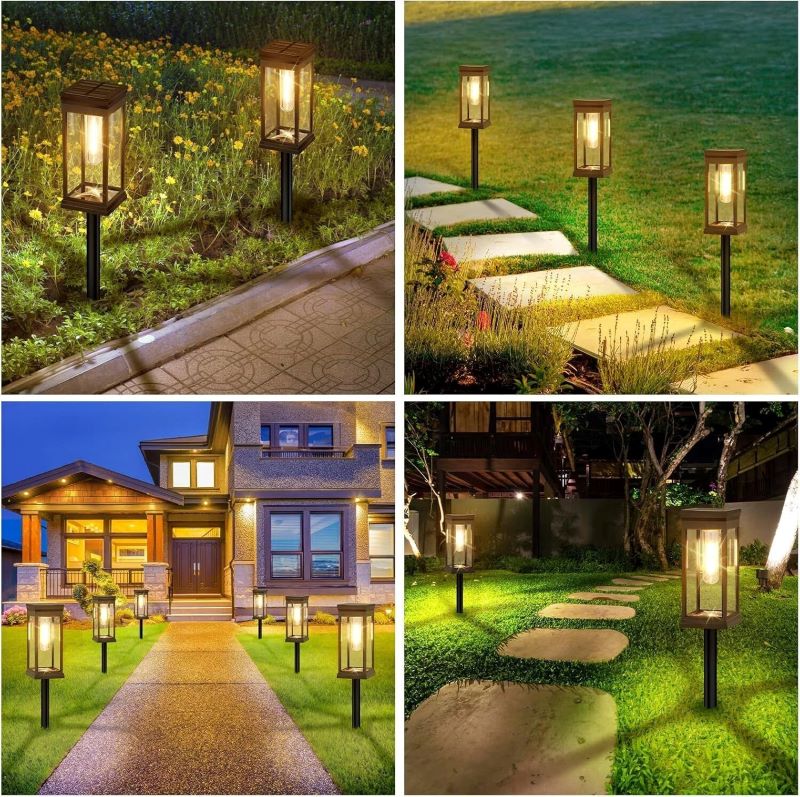 Set 2 x Lampa solara de gradina, IP65, LED Alb cald