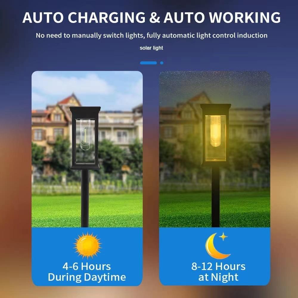 Set 8 x Lampa solara de gradina, IP65, LED Alb cald