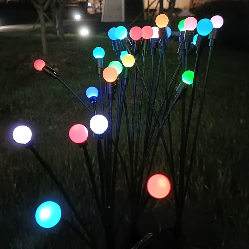 Set 4 x Lampa solara LED Multicolor, 8 bulbi licurici