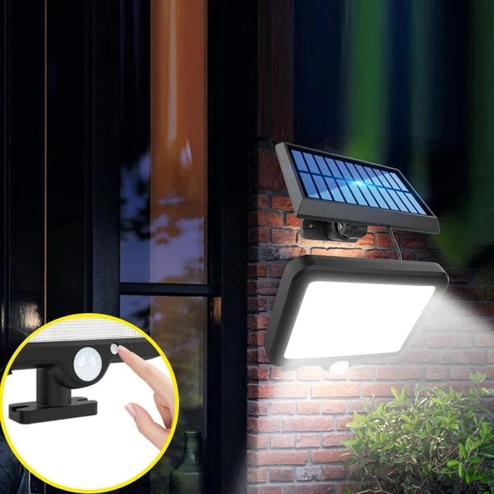 Proiector solar 160 LED 8 COB, Senzor de lumina si miscare