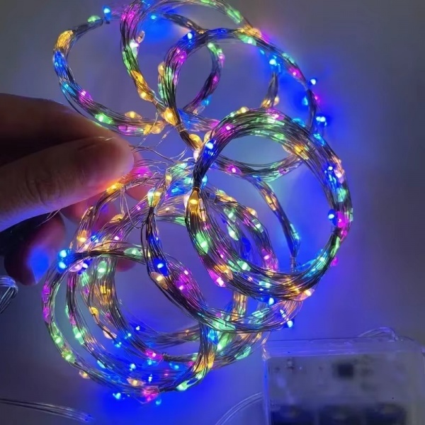 Instalatie Perdea LED 3x3 Metri, 300 LED, 8 Moduri de Iluminare, Multicolor