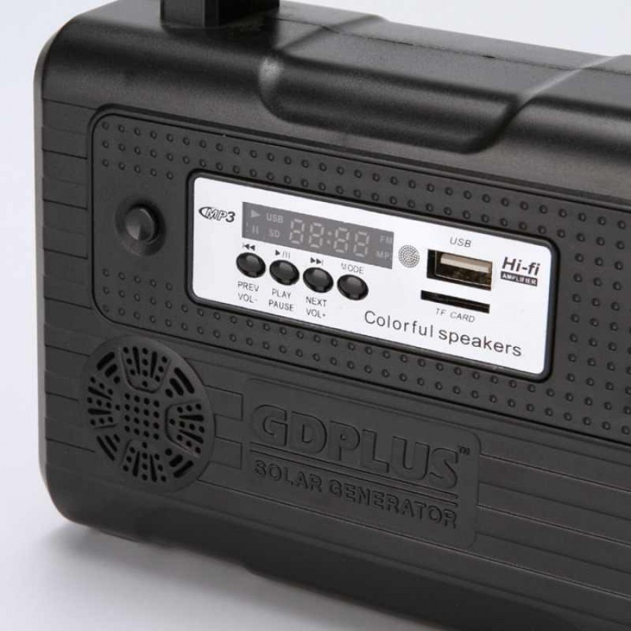 Kit panou solar 3 becuri LED, Radio Bluetooth, GDPLUS GD-8028