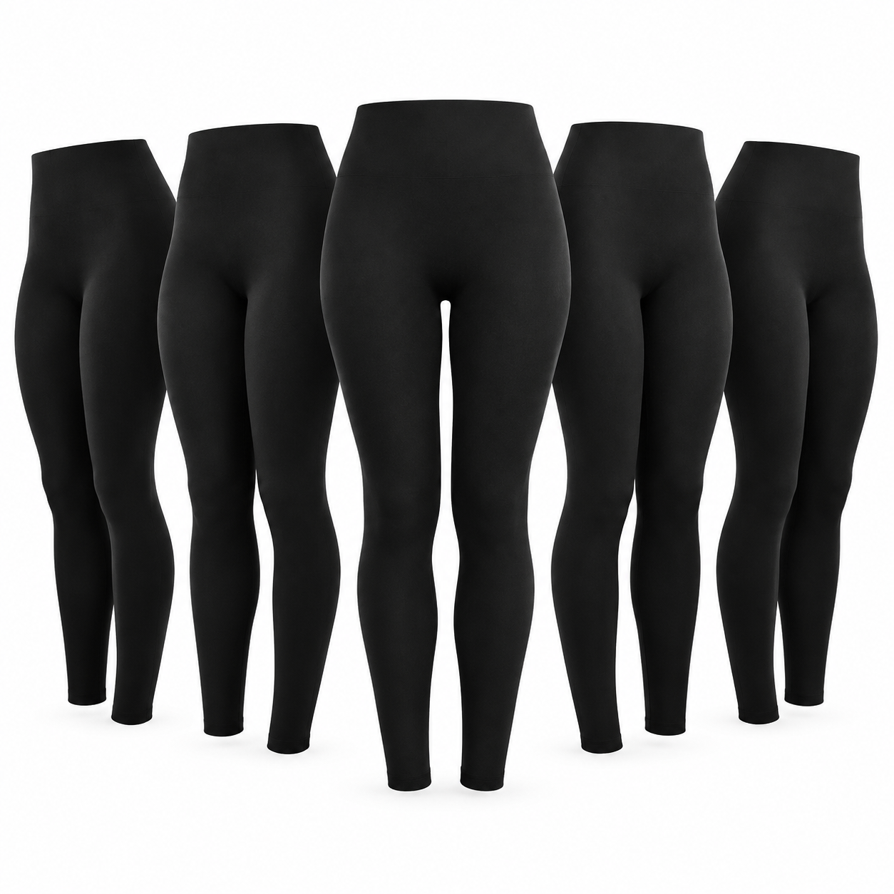 Set 5 colanti vatuiti, 1200 DEN, marime universala, Negru