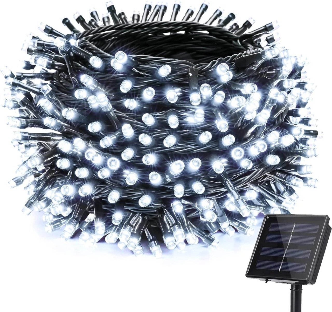 Instalatie solara, 500 LED, 50 M, Alb rece