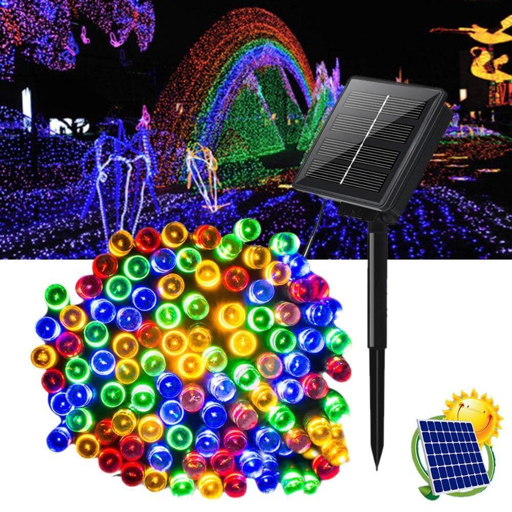 Instalatie solara, 500 LED, 50 M, Multicolor