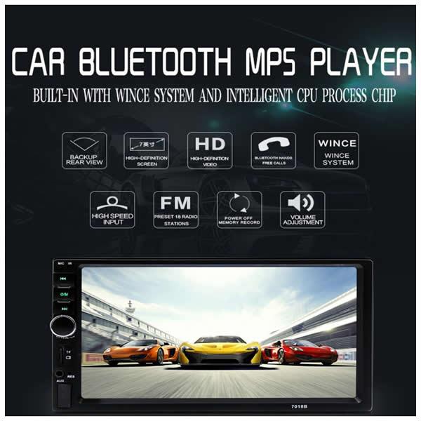 Player Auto MP5 Cu Display Touchscreen 7 Inch, Bluetooth, Slot USB Si MicroSD