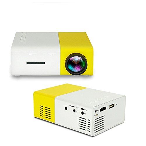 Mini videoproiector portabil YG300 cu slot USB si slot microSD