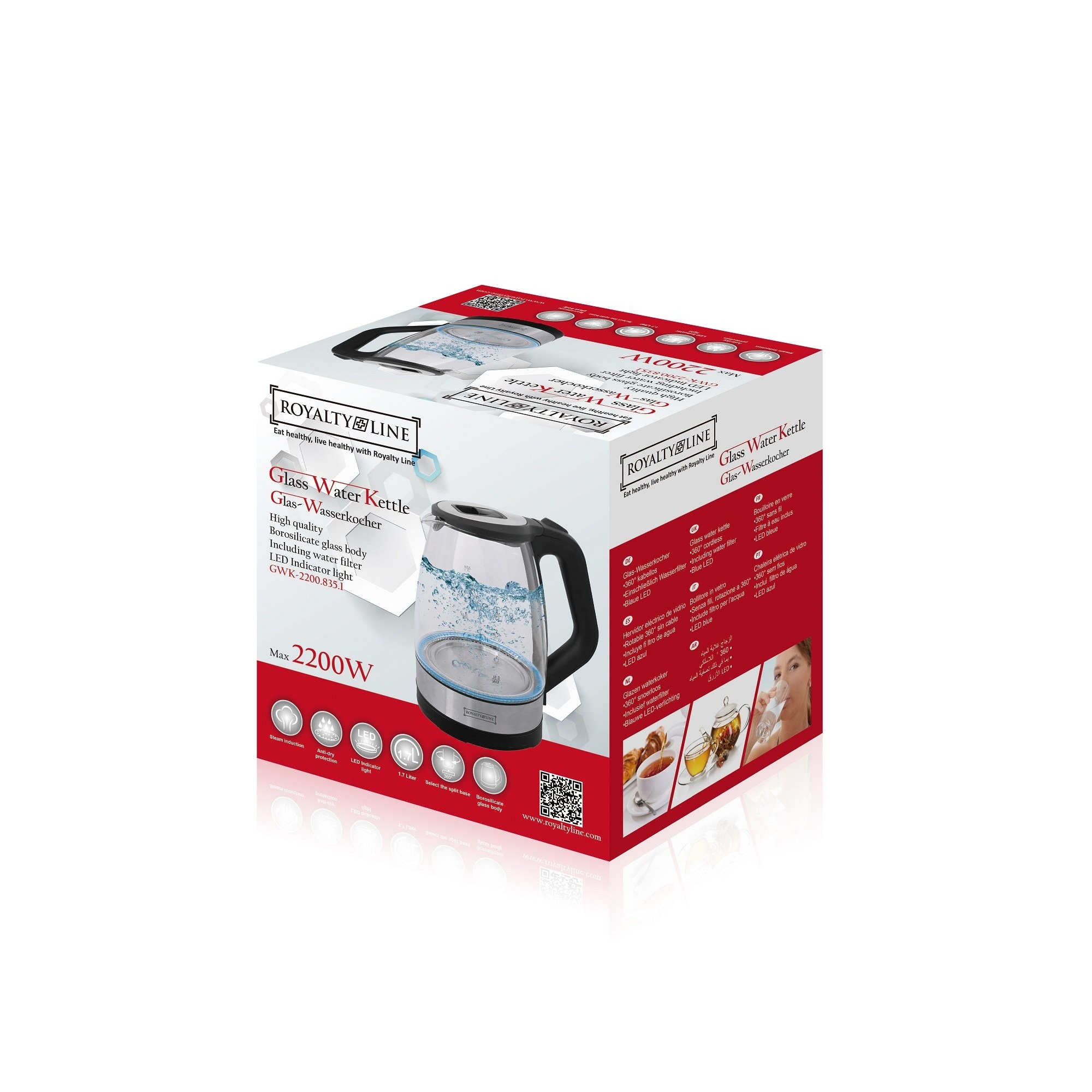 Cana electrica Royalty Line 2200 W, 1,7 litri
