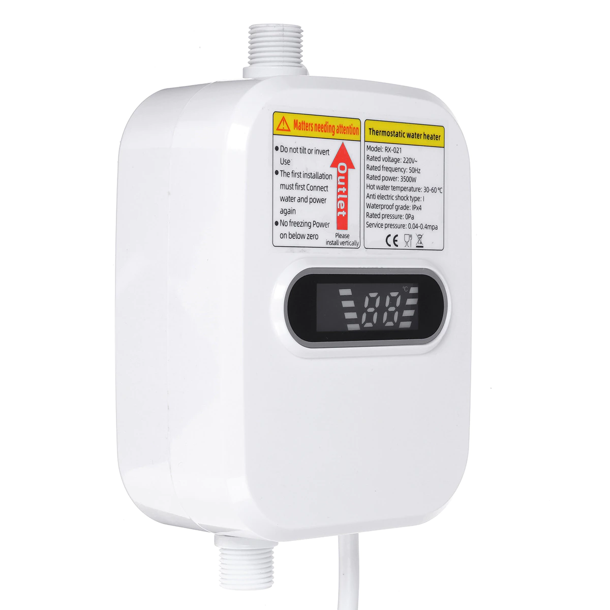 Boiler electric instant pentru apa calda, cu afisaj digital, 3500 W