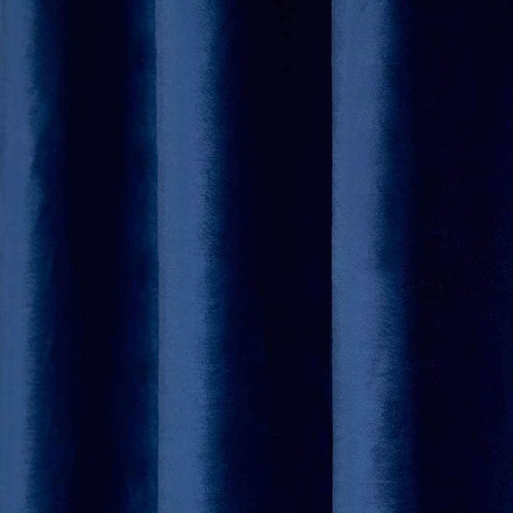 Set 2 draperii catifea, 140 × 270 cm, Albastru