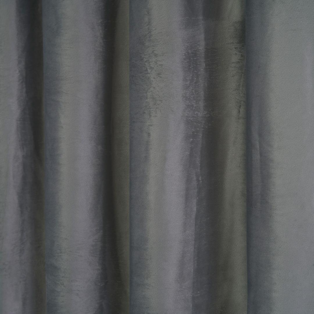 Set 2 draperii catifea, 140 × 270 cm, Gri