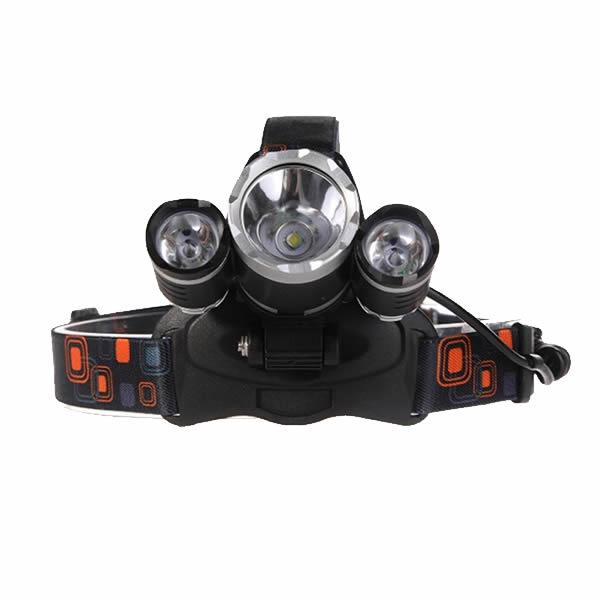 Set 2 x Lanterna profesionala de cap reglabila cu triplu LED