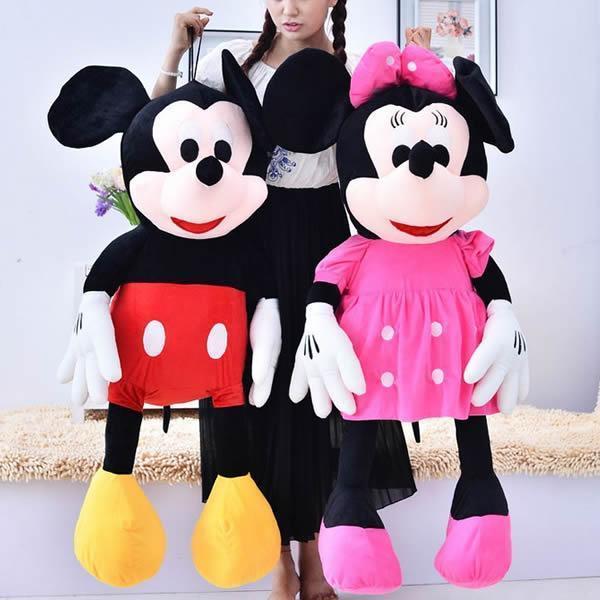 Jucarie din plus Mickey Mouse sau Minnie Mouse 100 cm