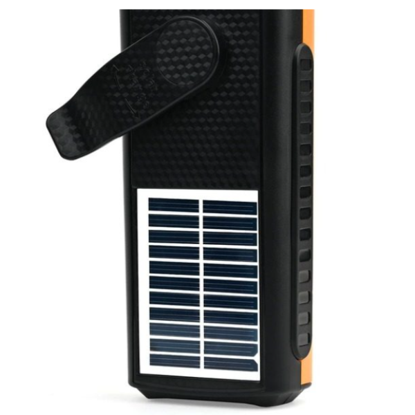 Radio portabil cu lanterna, alimentare duala solar si retea