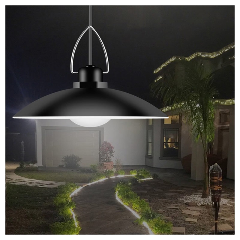 Lampa solara suspendata cu 4 becuri LED cu aplica, telecomanda, 50W