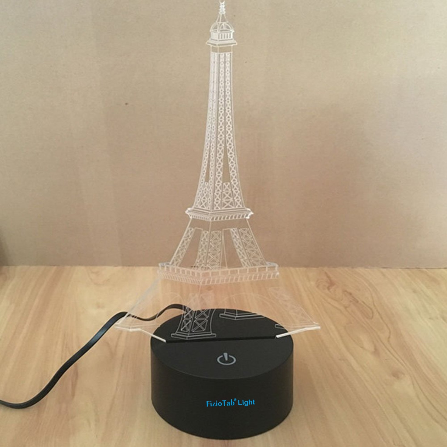 Lampa de veghe 3D, LED 7 culori, lumina ambientala - Turnul Eiffel