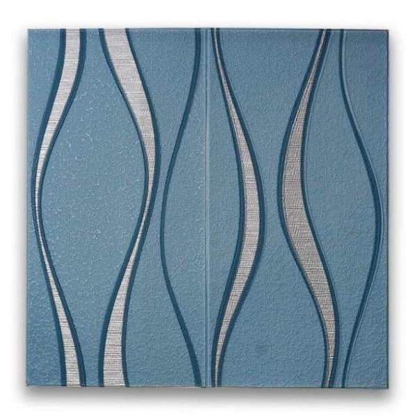 Tapet autoadeziv spuma PVC, 70 x 77 cm, Blue Waves