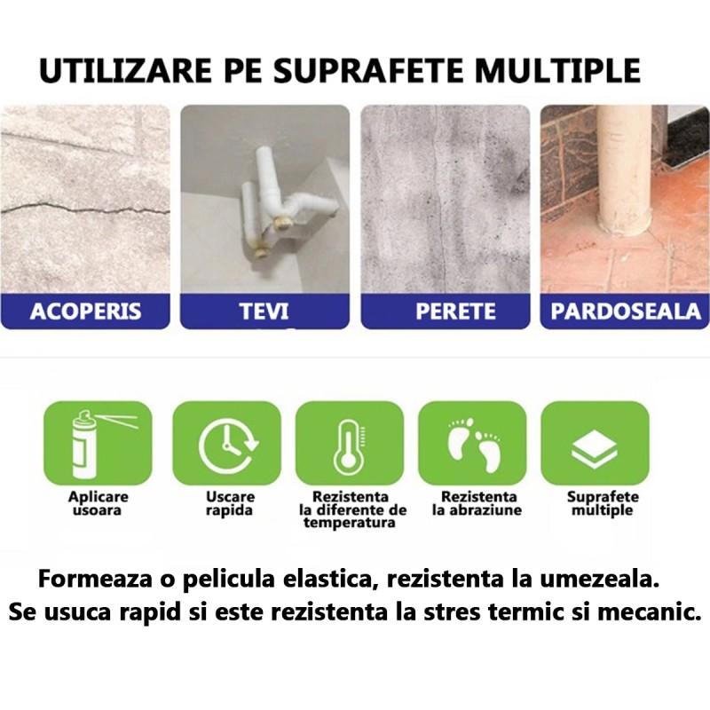 Spray adeziv pentru lipire, rezistent la apa, 700 ml, negru