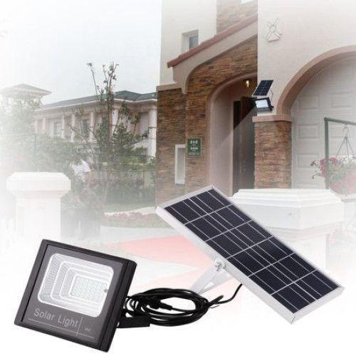 Proiector LED 100 W cu panou solar, telecomanda inclusa