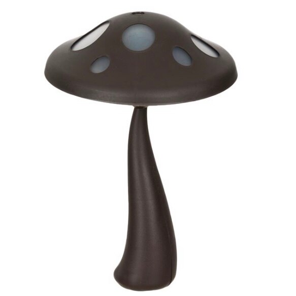 Lampa solara cu LED color, ciupercuta, 27 x 18 cm, Maro