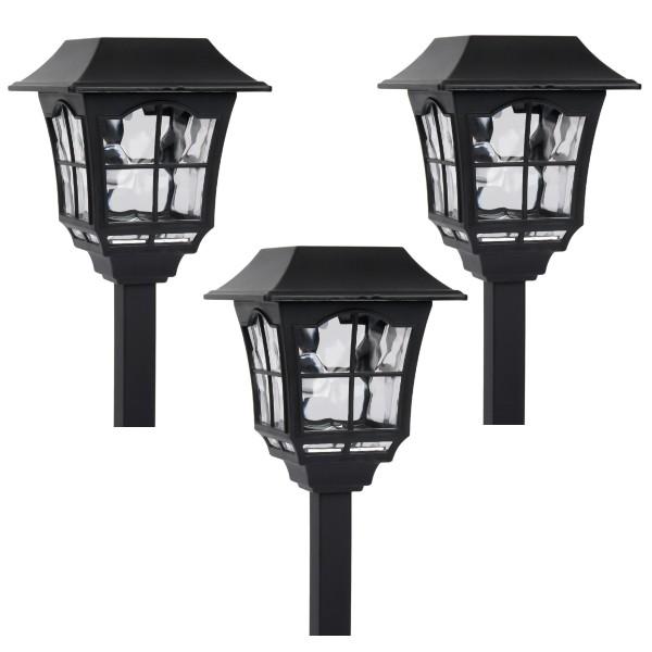 Set 3 felinare solare pentru gradina, Inaltime 32 cm