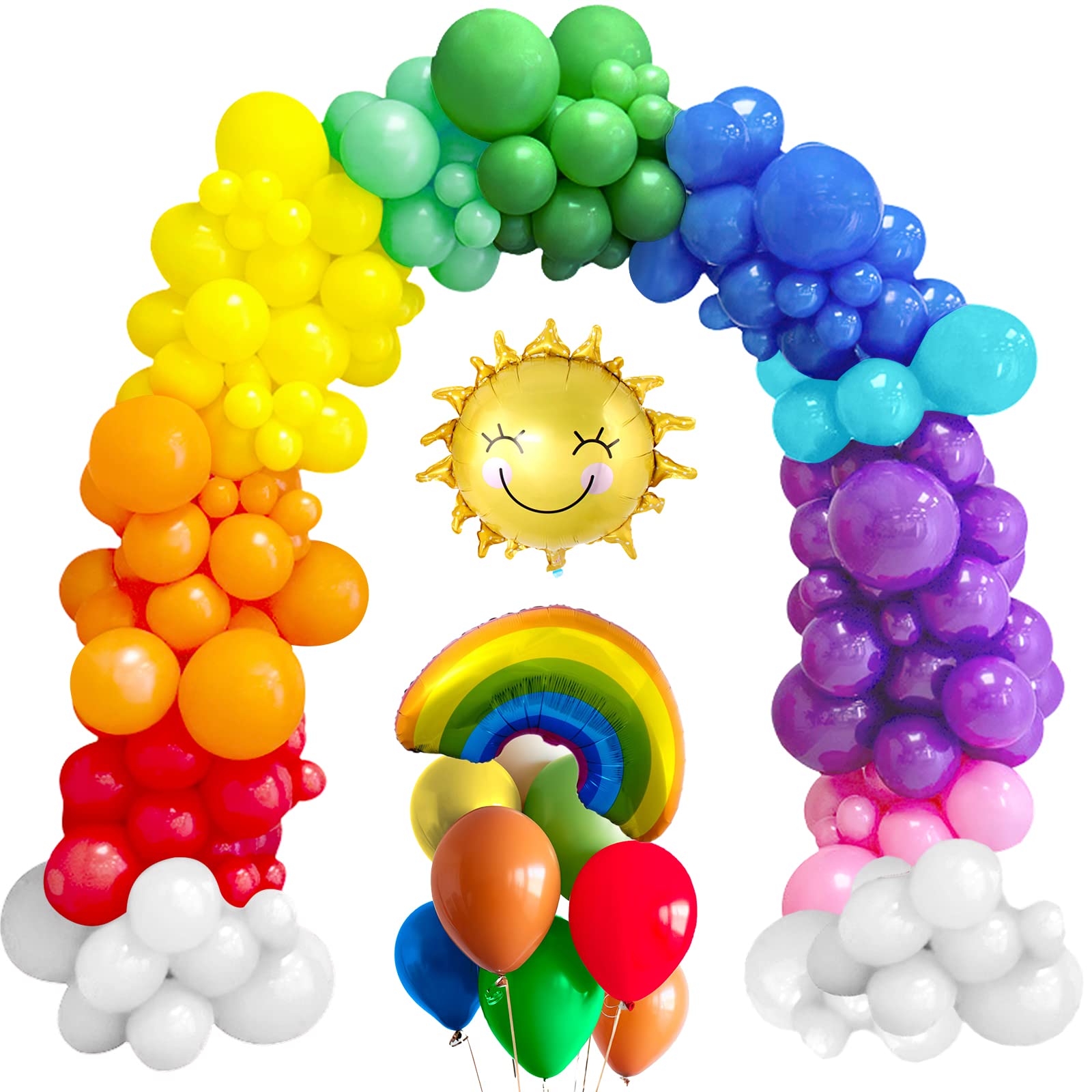 Arcada decorativa cu 60 baloane multicolore, pentru petreceri